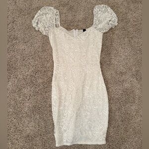 Windsor White Dress with Puff Sleeves